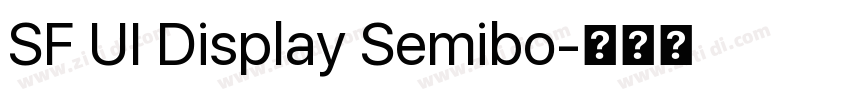 SF UI Display Semibo字体转换